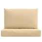 vidaXL Palettenkissen 2-tlg. Melange Beige Stoff vidaXL Palettenkissen 2-tlg. Melange Beige Stoff