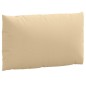 vidaXL Palettenkissen 2-tlg. Melange Beige Stoff vidaXL Palettenkissen 2-tlg. Melange Beige Stoff