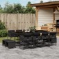 vidaXL 13-tlg. Garten-Essgruppe mit Kissen Schwarz Poly Rattan vidaXL 13-tlg. Garten-Essgruppe mit Kissen Schwarz Poly Rattan