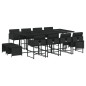 vidaXL 13-tlg. Garten-Essgruppe mit Kissen Schwarz Poly Rattan vidaXL 13-tlg. Garten-Essgruppe mit Kissen Schwarz Poly Rattan