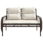 vidaXL 4-tlg. Garten-Sofagarnitur mit Kissen Braun Poly Rattan