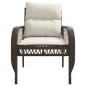 vidaXL 4-tlg. Garten-Sofagarnitur mit Kissen Braun Poly Rattan