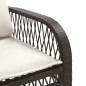 vidaXL 4-tlg. Garten-Sofagarnitur mit Kissen Braun Poly Rattan