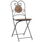 vidaXL Bistrostühle 2 Stk. Klappbar Terracottarot Keramik vidaXL Bistrostühle 2 Stk. Klappbar Terracottarot Keramik