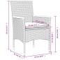 vidaXL 7-tlg. Garten-Essgruppe mit Kissen Grau Poly Rattan Akazie vidaXL 7-tlg. Garten-Essgruppe mit Kissen Grau Poly Rattan Akazie