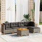 vidaXL 6-tlg. Garten-Sofagarnitur mit Kissen Grau Poly Rattan vidaXL 6-tlg. Garten-Sofagarnitur mit Kissen Grau Poly Rattan