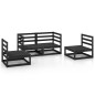 4-tlg. Garten-Lounge-Set Schwarz Massivholz Kiefer 4-tlg. Garten-Lounge-Set Schwarz Massivholz Kiefer