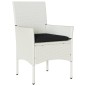 vidaXL 9-tlg. Garten-Essgruppe mit Kissen Weiß Poly Rattan und Glas vidaXL 9-tlg. Garten-Essgruppe mit Kissen Weiß Poly Rattan und Glas