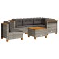 vidaXL 6-tlg. Garten-Sofagarnitur mit Kissen Grau Poly Rattan vidaXL 6-tlg. Garten-Sofagarnitur mit Kissen Grau Poly Rattan