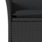vidaXL 3-tlg. Garten-Essgruppe mit Kissen Schwarz Poly Rattan Akazie vidaXL 3-tlg. Garten-Essgruppe mit Kissen Schwarz Poly Rattan Akazie