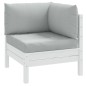 vidaXL Palettenkissen 3-tlg. Melange Hellgrau Stoff vidaXL Palettenkissen 3-tlg. Melange Hellgrau Stoff