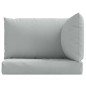 vidaXL Palettenkissen 3-tlg. Melange Hellgrau Stoff vidaXL Palettenkissen 3-tlg. Melange Hellgrau Stoff