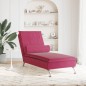 vidaXL Massage-Chaiselongue mit Nackenrolle Weinrot Samt vidaXL Massage-Chaiselongue mit Nackenrolle Weinrot Samt