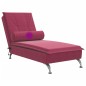 vidaXL Massage-Chaiselongue mit Nackenrolle Weinrot Samt vidaXL Massage-Chaiselongue mit Nackenrolle Weinrot Samt