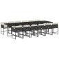 vidaXL 13-tlg. Garten-Essgruppe mit Kissen Schwarz Poly Rattan vidaXL 13-tlg. Garten-Essgruppe mit Kissen Schwarz Poly Rattan
