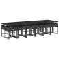 vidaXL 13-tlg. Garten-Essgruppe mit Kissen Schwarz Poly Rattan vidaXL 13-tlg. Garten-Essgruppe mit Kissen Schwarz Poly Rattan
