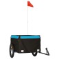 vidaXL Fahrradanhänger Schwarz und Blau 45 kg Eisen vidaXL Fahrradanhänger Schwarz und Blau 45 kg Eisen