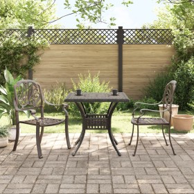 vidaXL 3-tlg. Bistro-Set Bronzen Aluminiumguss