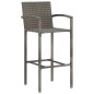 vidaXL 5-tlg. Gartenbar-Set Grau Massivholz Akazie und Poly Rattan vidaXL 5-tlg. Gartenbar-Set Grau Massivholz Akazie und Poly Rattan