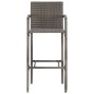 vidaXL 5-tlg. Gartenbar-Set Grau Massivholz Akazie und Poly Rattan vidaXL 5-tlg. Gartenbar-Set Grau Massivholz Akazie und Poly Rattan