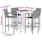 vidaXL 5-tlg. Gartenbar-Set Braun Massivholz Akazie und Poly Rattan vidaXL 5-tlg. Gartenbar-Set Braun Massivholz Akazie und Poly Rattan