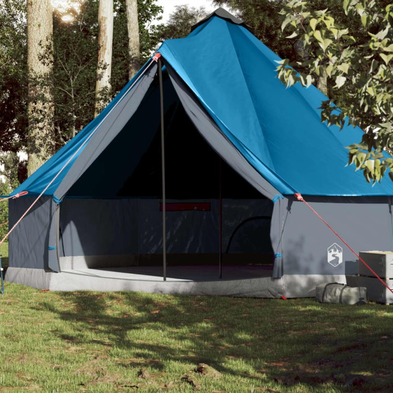 vidaXL Tipi-Familienzelt 10 Personen Blau Wasserdicht vidaXL Tipi-Familienzelt 10 Personen Blau Wasserdicht