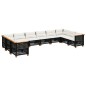 vidaXL 10-tlg. Garten-Sofagarnitur mit Kissen Schwarz Poly Rattan vidaXL 10-tlg. Garten-Sofagarnitur mit Kissen Schwarz Poly Rattan