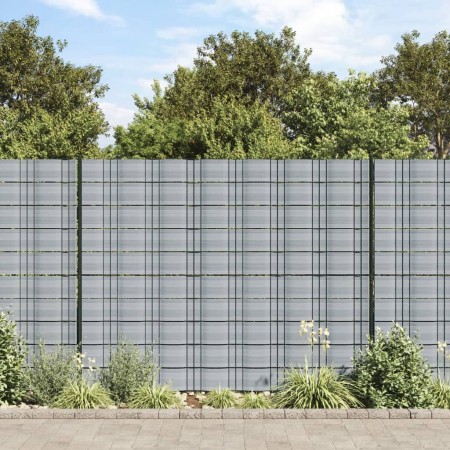 vidaXL Sichtschutzstreifen 10 Stk. Grau 252,5x19 cm PVC