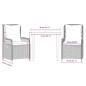 vidaXL 3-tlg. Garten-Essgruppe mit Kissen Braun Poly Rattan vidaXL 3-tlg. Garten-Essgruppe mit Kissen Braun Poly Rattan