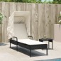 vidaXL Sonnenliege mit Dach Schwarz Poly Rattan vidaXL Sonnenliege mit Dach Schwarz Poly Rattan