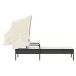 vidaXL Sonnenliege mit Dach Schwarz Poly Rattan vidaXL Sonnenliege mit Dach Schwarz Poly Rattan