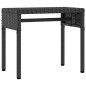 vidaXL Sonnenliege mit Dach und Tisch Schwarz Poly Rattan vidaXL Sonnenliege mit Dach und Tisch Schwarz Poly Rattan