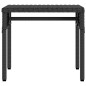 vidaXL Sonnenliege mit Dach und Tisch Schwarz Poly Rattan vidaXL Sonnenliege mit Dach und Tisch Schwarz Poly Rattan