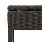 vidaXL Sonnenliege mit Dach und Tisch Schwarz Poly Rattan vidaXL Sonnenliege mit Dach und Tisch Schwarz Poly Rattan
