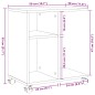 vidaXL Beistelltisch mit Rollen Weiß 50x30x55 cm Holzwerkstoff vidaXL Beistelltisch mit Rollen Weiß 50x30x55 cm Holzwerkstoff