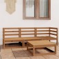 4-tlg. Garten-Lounge-Set Honigbraun Massivholz Kiefer 4-tlg. Garten-Lounge-Set Honigbraun Massivholz Kiefer