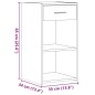 vidaXL Nachttisch Weiß 35x34x65 cm Holzwerkstoff vidaXL Nachttisch Weiß 35x34x65 cm Holzwerkstoff