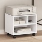 vidaXL Druckerständer mit Rollen Weiß 41x32x34,5 cm vidaXL Druckerständer mit Rollen Weiß 41x32x34,5 cm