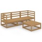 4-tlg. Garten-Lounge-Set Honigbraun Massivholz Kiefer 4-tlg. Garten-Lounge-Set Honigbraun Massivholz Kiefer