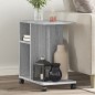 vidaXL Beistelltisch mit Rollen Grau Sonoma 50x30x55 cm Holzwerkstoff vidaXL Beistelltisch mit Rollen Grau Sonoma 50x30x55 cm Holzwerkstoff