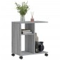 vidaXL Beistelltisch mit Rollen Grau Sonoma 50x30x55 cm Holzwerkstoff vidaXL Beistelltisch mit Rollen Grau Sonoma 50x30x55 cm Holzwerkstoff