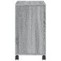 vidaXL Beistelltisch mit Rollen Grau Sonoma 50x30x55 cm Holzwerkstoff vidaXL Beistelltisch mit Rollen Grau Sonoma 50x30x55 cm Holzwerkstoff