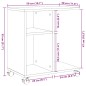 vidaXL Beistelltisch mit Rollen Grau Sonoma 50x30x55 cm Holzwerkstoff vidaXL Beistelltisch mit Rollen Grau Sonoma 50x30x55 cm Holzwerkstoff