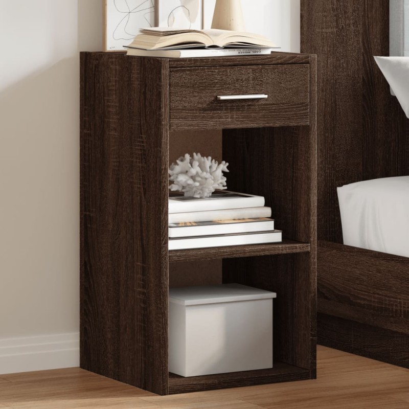 vidaXL Nachttisch Braun Eichen-Optik 35x34x65 cm Holzwerkstoff vidaXL Nachttisch Braun Eichen-Optik 35x34x65 cm Holzwerkstoff