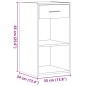 vidaXL Nachttisch Braun Eichen-Optik 35x34x65 cm Holzwerkstoff vidaXL Nachttisch Braun Eichen-Optik 35x34x65 cm Holzwerkstoff