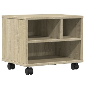 vidaXL Druckerständer mit Rollen Sonoma-Eiche 41x32x34,5 cm
