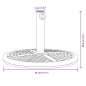 vidaXL Sonnenschirmständer für Ø38/48 mm Mast 12 kg Rund vidaXL Sonnenschirmständer für Ø38/48 mm Mast 12 kg Rund
