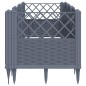 vidaXL Pflanzkasten mit Erdspießen Grau 123,5x43,5x43,5 cm PP vidaXL Pflanzkasten mit Erdspießen Grau 123,5x43,5x43,5 cm PP