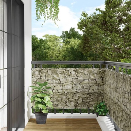 vidaXL Balkon-Sichtschutz Steinoptik 500x75 cm PVC