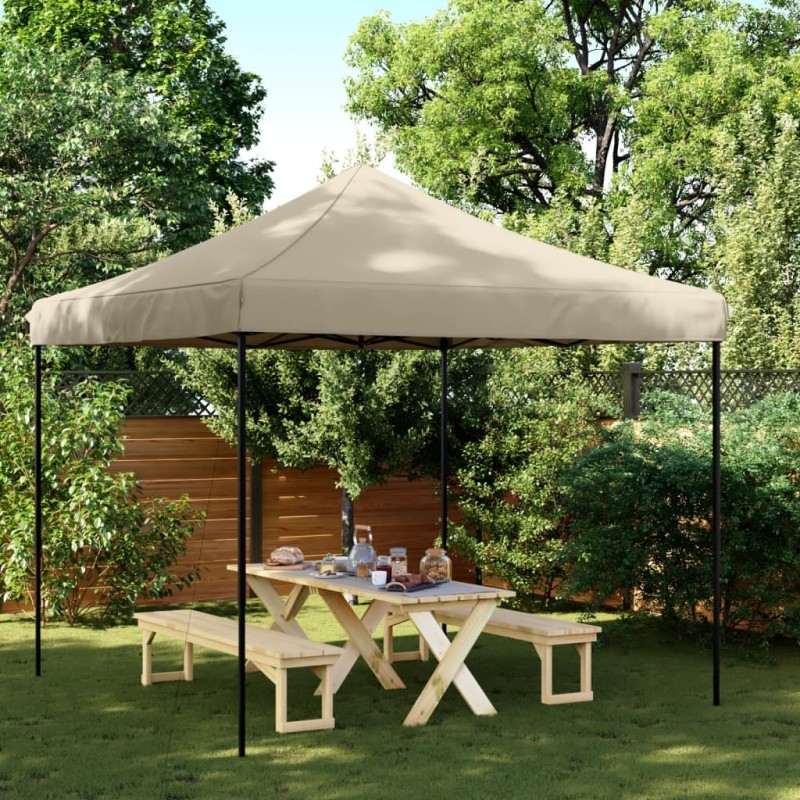 vidaXL Partyzelt Faltbar Pop-Up Taupe 292x292x315 cm vidaXL Partyzelt Faltbar Pop-Up Taupe 292x292x315 cm